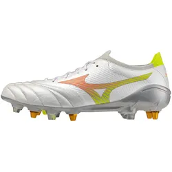 Mizuno Morelia Neo V β Elite Mix SG Stollen-Fußballschuhe 54 - white/lava orange/evening prim 42