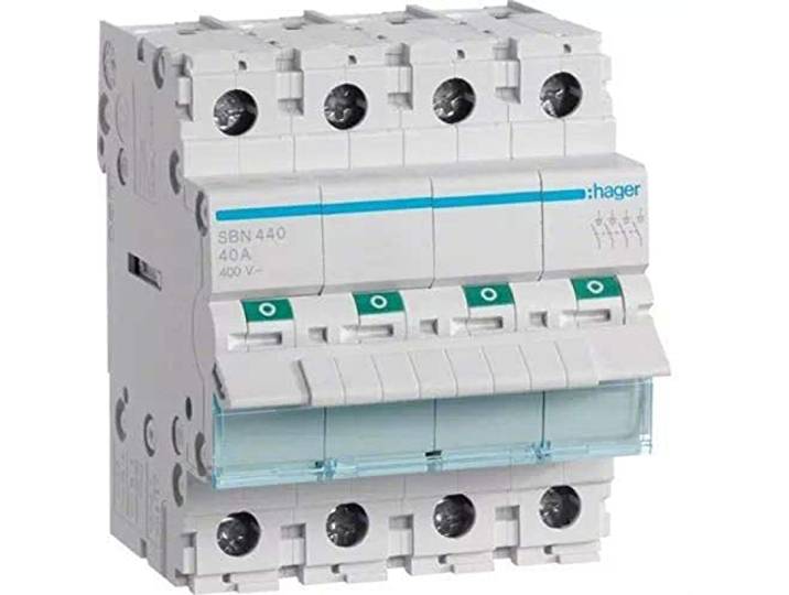 Hager SB – schakelaar modulaire snit 4-polig 40 A