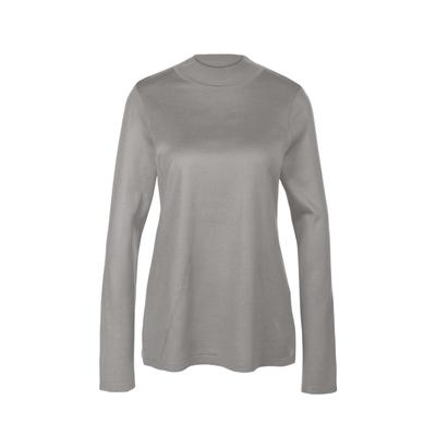 Strickpullover GOLDNER "Strickpullover mit Stehbundkragen", Damen, Gr. 52, grau (silbergrau), Obermaterial: 100% Polyacryl PAN., eng Tubular, Pullover Strickpullover, wie echter Kaschmir
