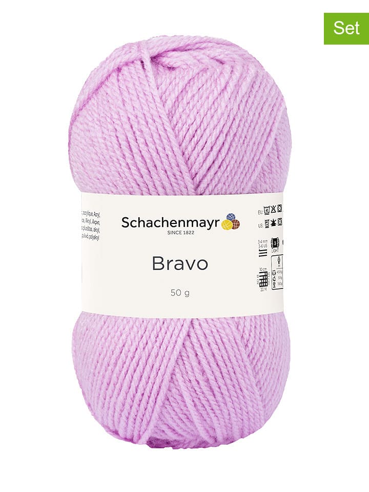 Schachenmayr since 1822 20er-Set: Kunstfasergarne ''Bravo'' in Lila - 20x 50 g - onesize