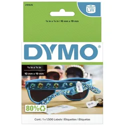 DYMO Original LW 2-fach Preisschild-Etiketten | 10 mm x 19 mm | Etiketten für LabelWriter Etikettendrucker | 1 Rolle mit 1500 Preisschild-Aufklebern