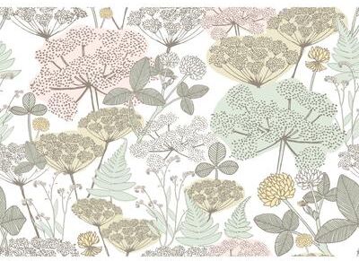 Roommates Finlayson Pink & Green Niittypolku Peel and Stick Wallpaper