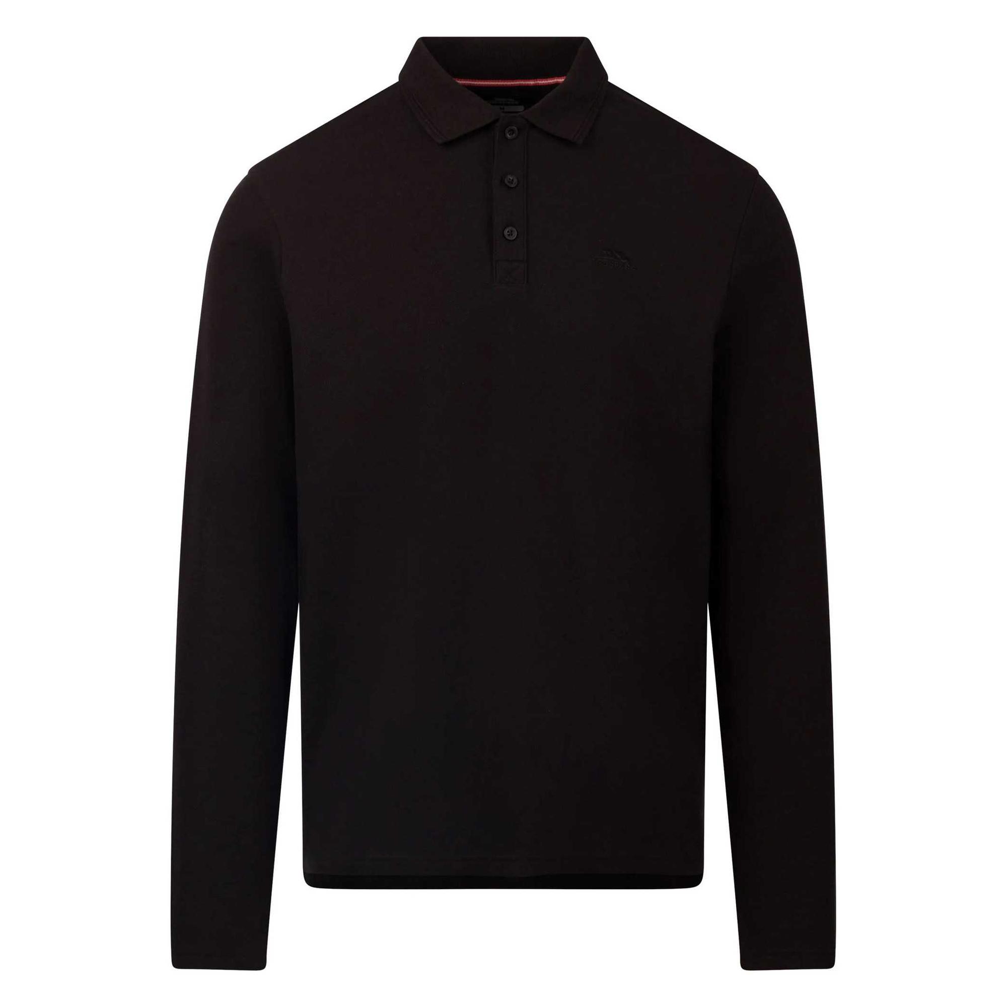 Trespass Heren Leblanc Poloshirt met lange mouwen (Zwart)