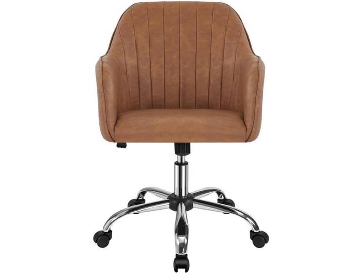 Chaise de bureau design fleur en similicuir Yaheetech - Hauteur réglable avec dossier inclinable