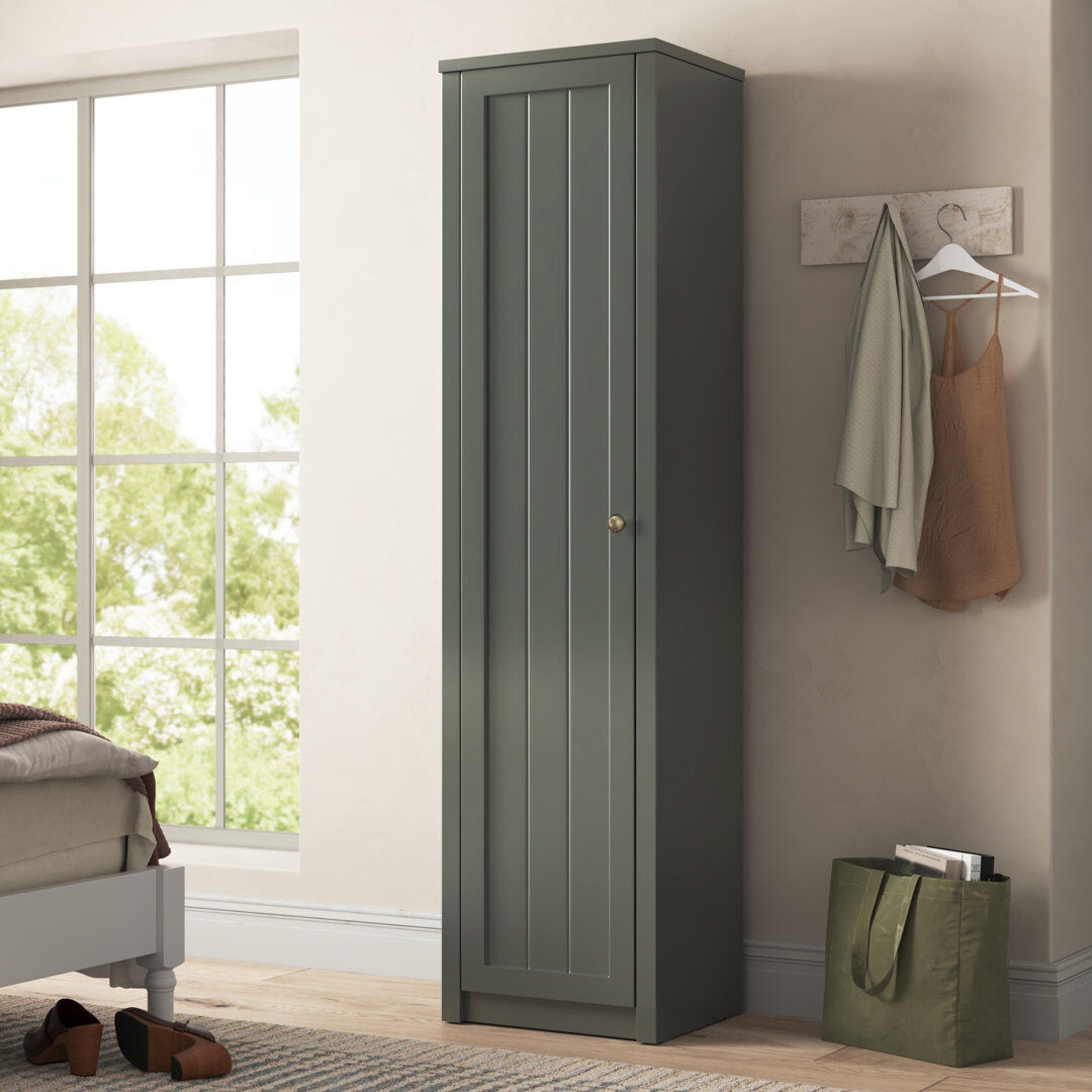 Fernleaf Rhode 1 Door Wardrobe Green 197cm H X 50cm W X 43cm D