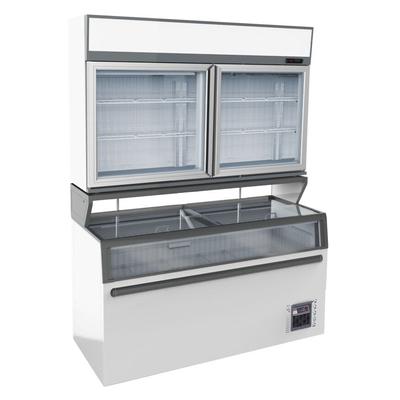 CombiSteel Wandtiefkühlung Weiß 2 Glastüren