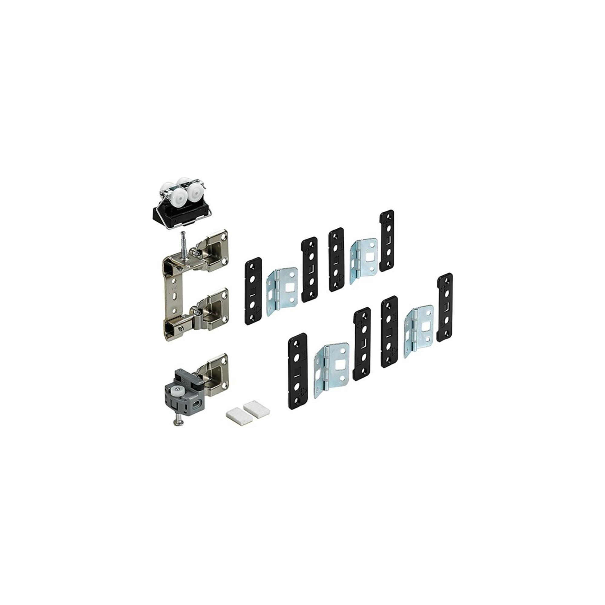 Hettich Falttürbeschläge-Set 1-T., 2-Fl. WingLine 77, 70983 für vorliegende Türen)