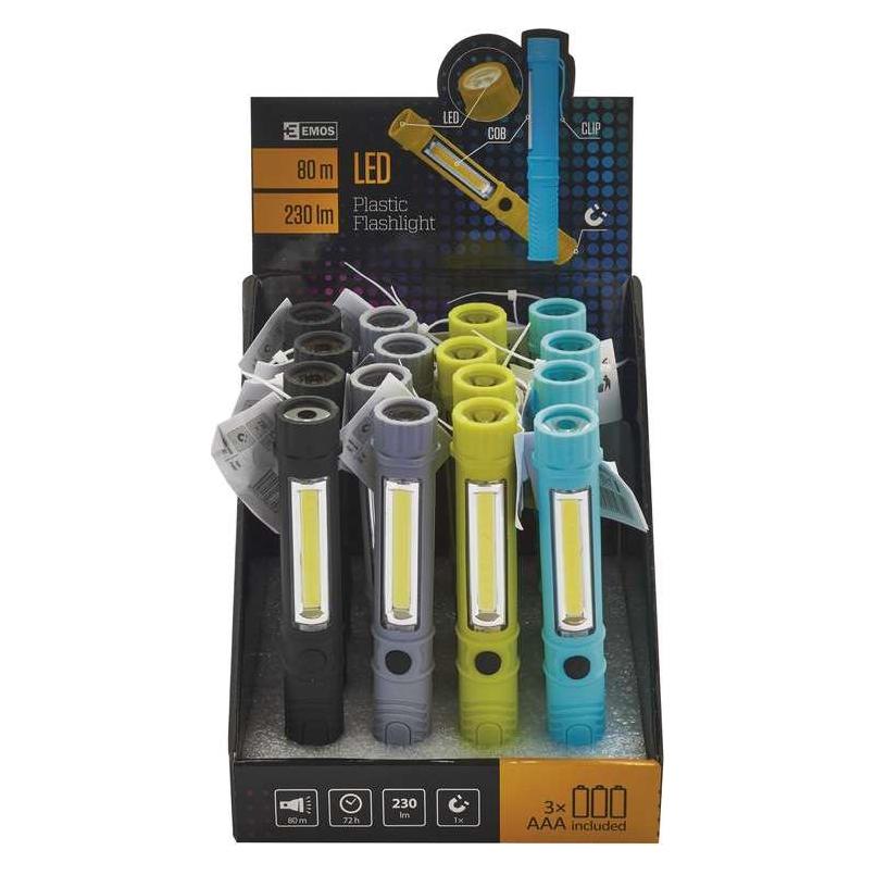 Emos Lukturitis LED 3W + 1LED 230lm ar magnetu (230 lm) (P3897)