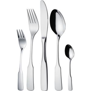 Gräwe Besteck-Set Spaten 040.030, Edelstahl 18/10, für 6 Personen, silber poliert, 30-teilig