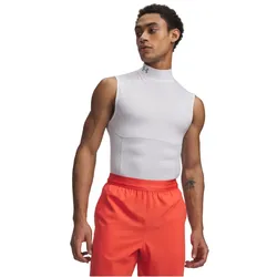 UNDER ARMOUR HeatGear Elite Mock Kompressions-Tanktop Herren 100 - white/reflective S