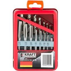 KRAFT WERKZEUGE Bohrer- und Gewindebohrerset 15tlg.