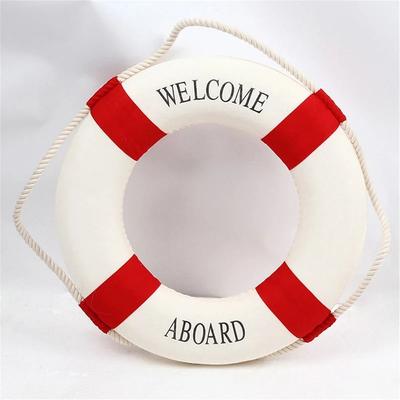 Uplift Picks Nautical Life Buoy Wall Decor Coastal Beach Marine Hanging Decoration red 14 Cm