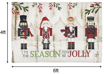 Laural Home Nutcracker Christmas Outdoor Rug