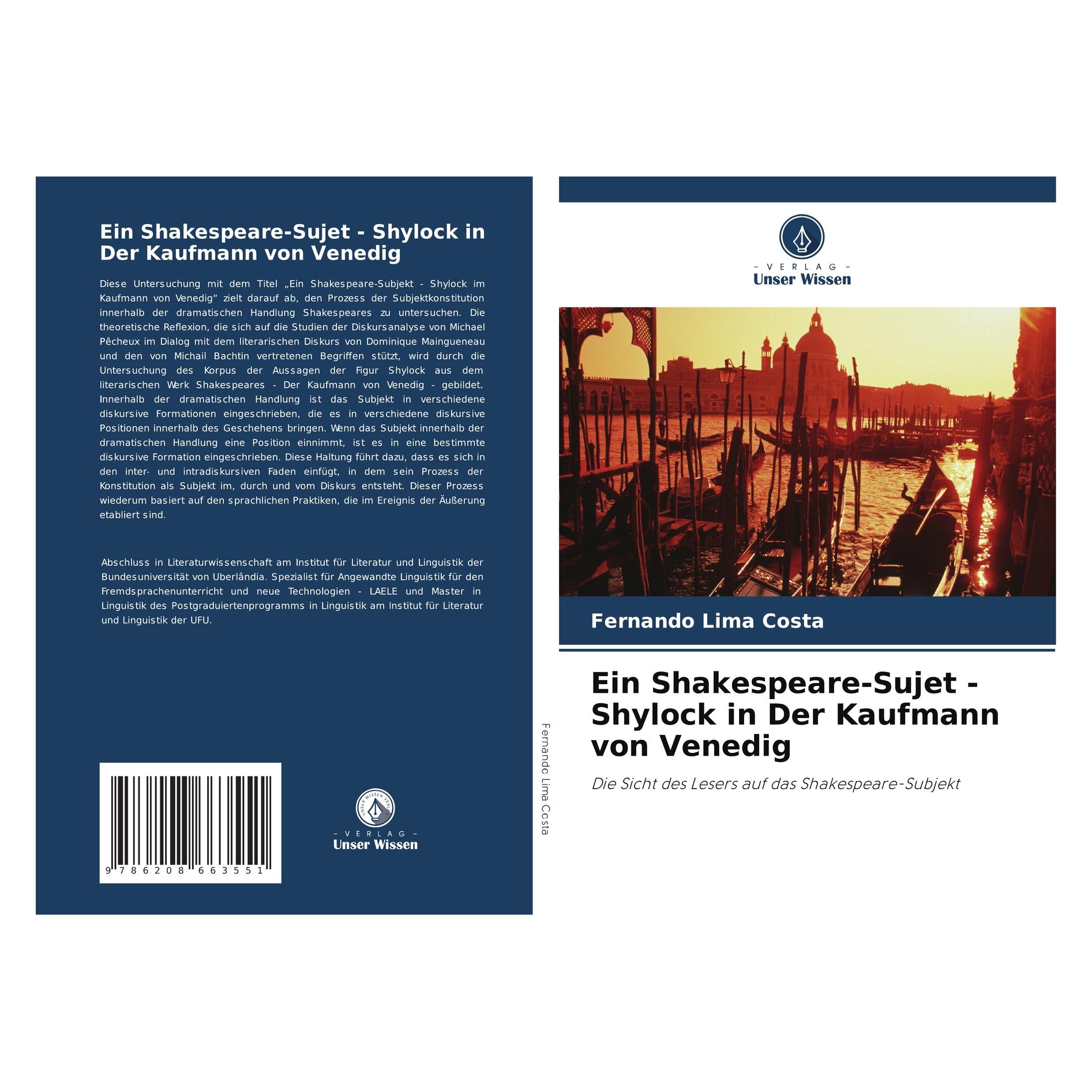 Bod Ein Shakespeare-Sujet - Shylock in Der Kaufmann von Venedig (Deutsch, Softcover, Fernando Lima Costa) (57210017)