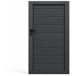 Prestige Home Living Outdoor WPC Sichtschutzzaun CARACAS Türelement - inkl. Schlüssel, 180x90 cm - Anthrazit