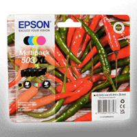4 Epson Tinten C13T09R640 Multipack KCMY 503XL