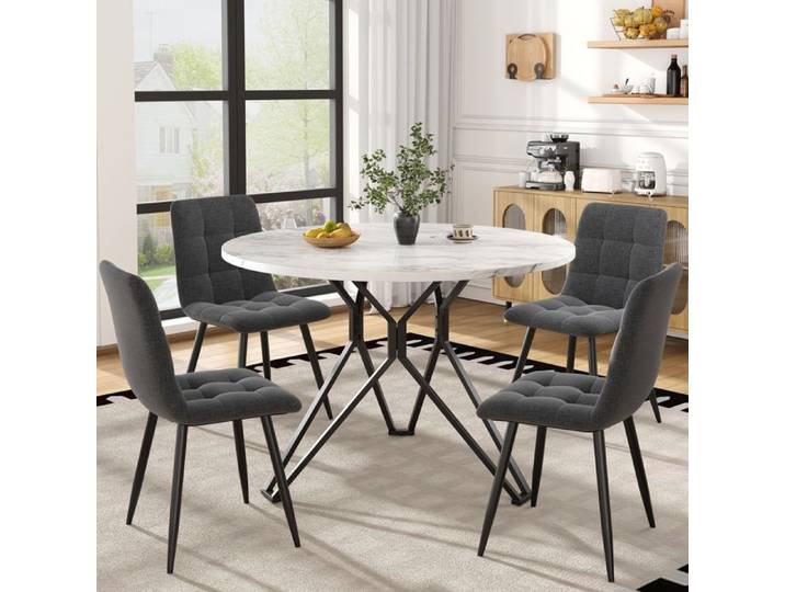 Ensemble de table à manger (5 pièces) Ensemble de table à manger avec 4 chaises Ensemble de table à manger de cuisine moderne Tab