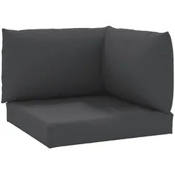 vidaXL Palettenkissen 3-tlg. Schwarz Oxford-Gewebe