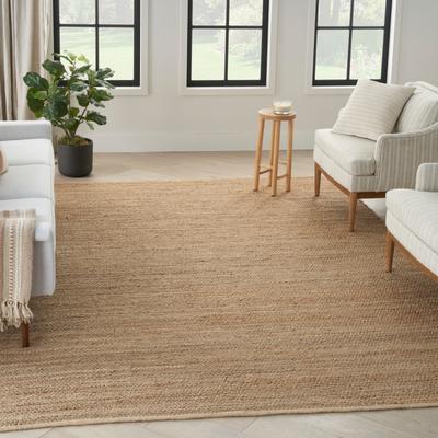 Nourison Natural Jute Indoor only Solid Area Rug