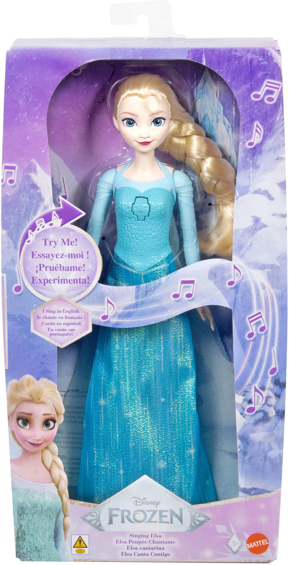 Mattel Muñeca Elsa cantarina Frozen Disney .