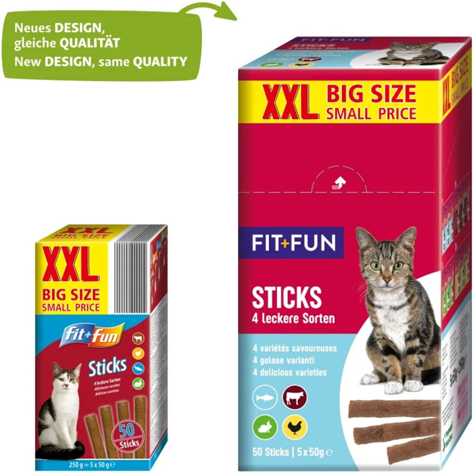 Fit and Fun Cat Sticks XXL 250G POLLO MANZO TONNO CONIGLIO