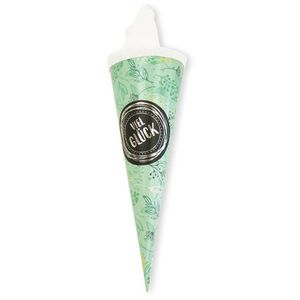 itenga Schultüte 33101561, Pflanzen, Viel Glück, für Mädchen und Jungen, rund, 35 cm