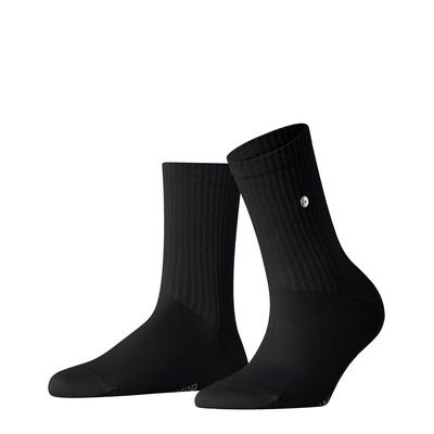Socken BURLINGTON "Fleet Street", Damen, Gr. 36-41, schwarz, Baumwollmischung, unifarben, Socken Socken, Einheitsgröße 36-41, modische Rippenstruktur, Burlington-Clip