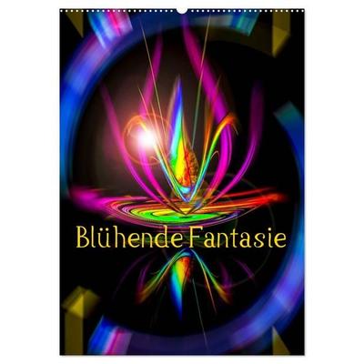Blühende Fantasie - Digitalkunst (Wandkalender 2026 DIN A2 hoch), CALVENDO Monatskalender