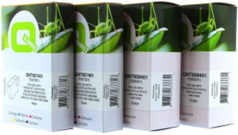 Q-Nomic Pack ahorro 2X T007 (negro) y 2X T009 (tri-color)