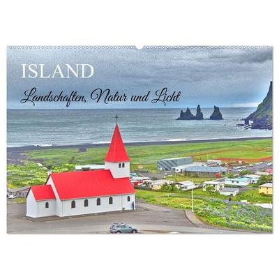 Island - Landschaften, Natur und Licht (Wandkalender 2027 DIN A2 quer), CALVENDO Monatskalender