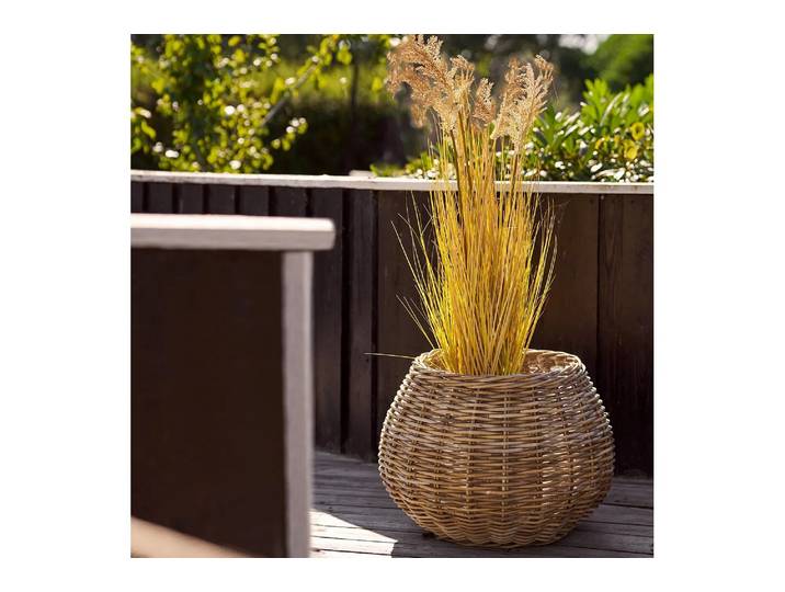 Planzkorb „Avenora“ – aus Kubu-Rattan 2er Set - Natur - Luxusbetten24