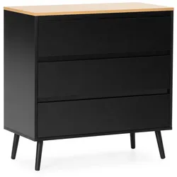 KOMMODE 80/80/40 Desi schwarze Farbe