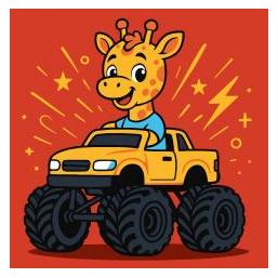 Ideyka Malen nach Zahlen - Giraffe im Auto (Kinder) (66128880)