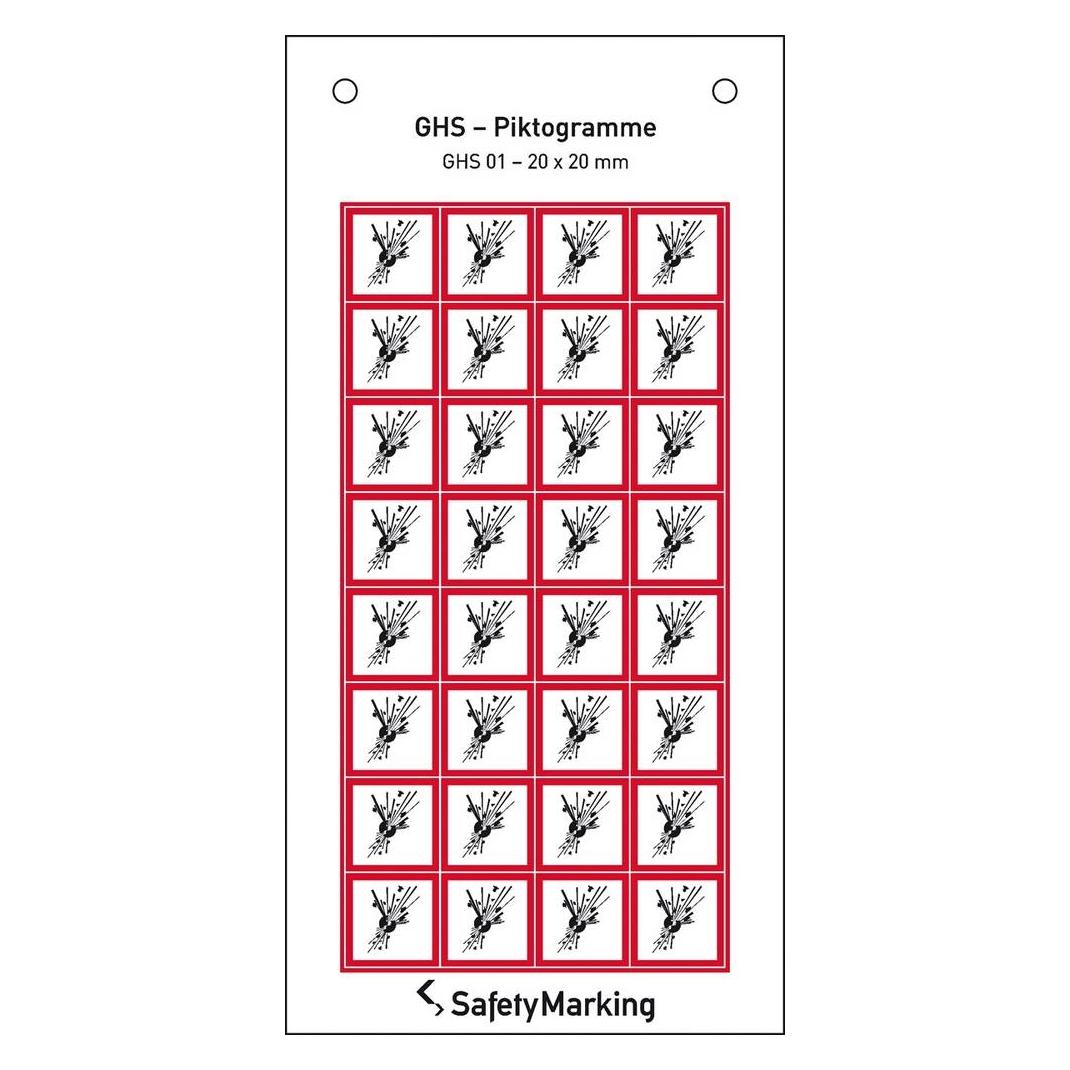 SafetyMarking GHSGefahrenpiktogramm Symbol 01 explodierende Bombe (30.3550.01)