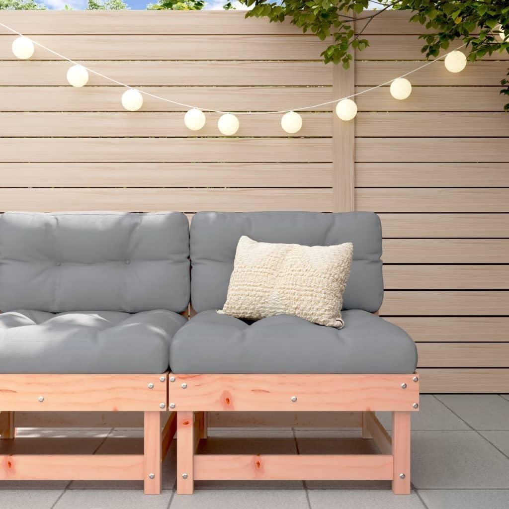 Outdoor-Sitzgruppe mit Mittelsofa aus massivem Douglasienholz