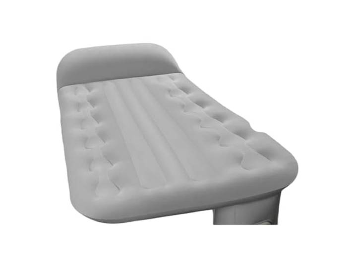DHBVGAUE Auto Matratze Kofferraum Matratze Aufblasbares Auto-Rückenbett Tragbare Schlafmatratzenauflage mit dickem Luftkissen(Gray Flannelette)