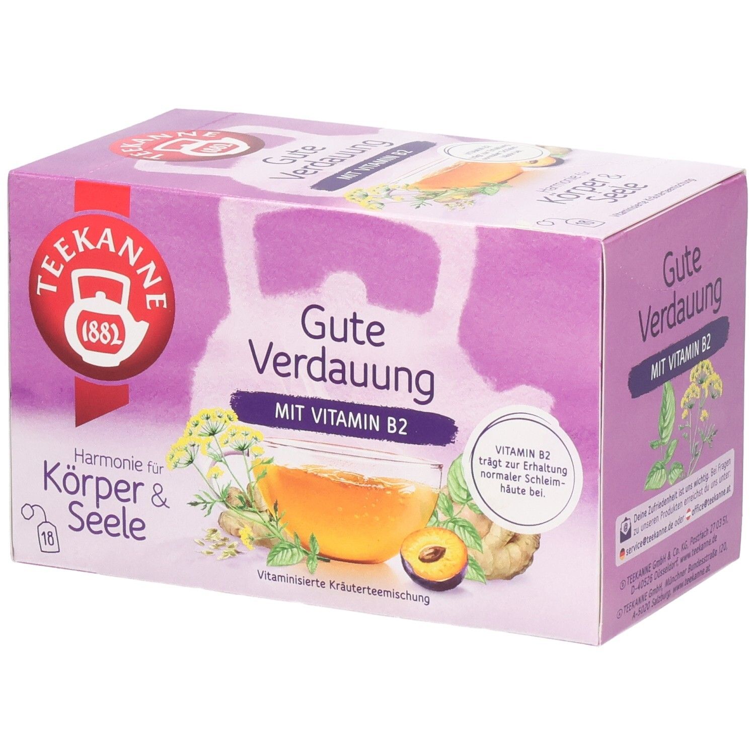 Teekanne Harmonie f. Körper & Seele Gute Verdauung m. Vitamin B 18 St Tee
