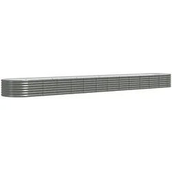 vidaXL Hochbeet Verzinkter Stahl 512x80x36 cm Grau