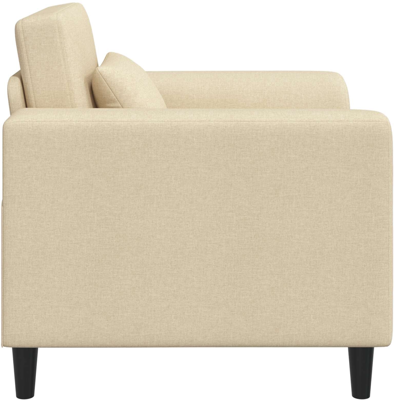 vidaXL Fauteuil Crème Tissu