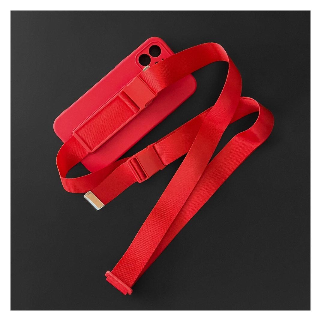 Hurtel Rope Case Gel Case mit Lanyard Kette Handtasche Lanyard iPhone 13 Pro Max schwarz (1404978613)