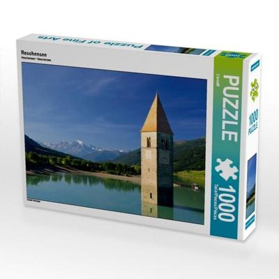 CALVENDO Puzzle Reschensee | 1000 Teile Lege-Größe 64x48cm Foto-Puzzle für glückliche Stunden