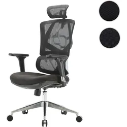 Bürostuhl HWC-J89, Schreibtischstuhl ergonomisch, Lordosenstütze hohe Rückenlehne 3D-Armlehnen ~ gepolstert schwarz