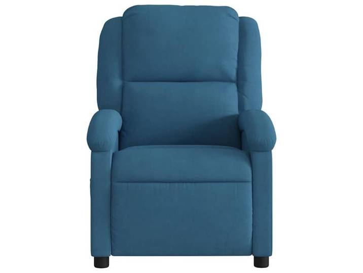 NEUF Fauteuil inclinable - BURKE - Chaise Pour salon - bleu velours LL3863