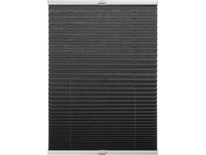 Plissee Milla , grau (anthrazit), B:80cm H:130cm, Obermaterial: 100% Polyester, SCHÖNER WOHNEN-KOLLEKTION, Plissees, Plissee, verschraubt, silberne oder weiße Rollo-Technik