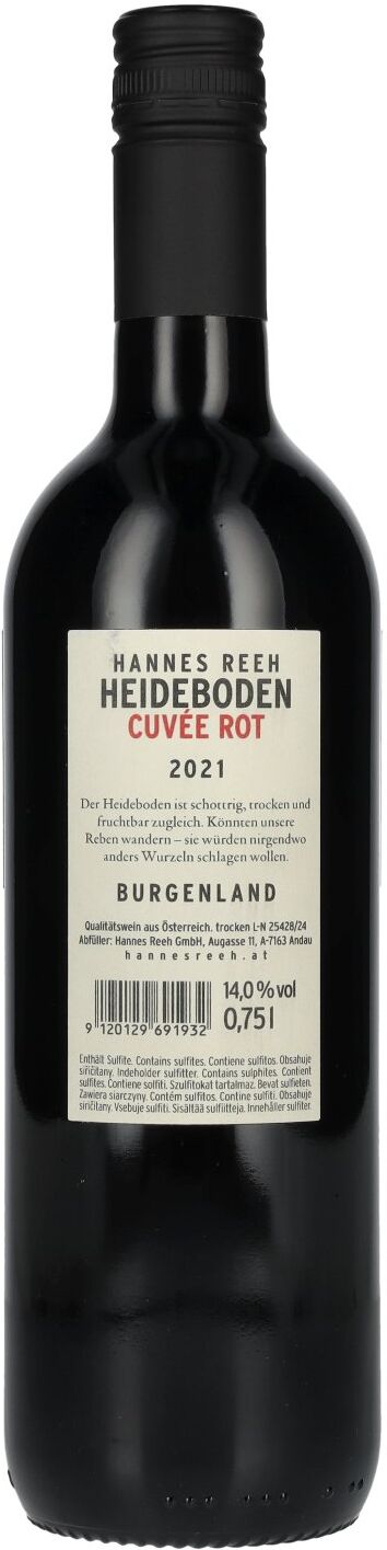 Hannes Reeh Heideboden Cuvée Rot 2021 14% Vol. 0,75l