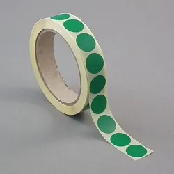SPRINTIS Klebepunkte 13 mm, dunkelgrün, 1000 Stück Markierungspunkte selbstklebend auf Rolle, Punkte Aufkleber aus Papier für Büro und Lager