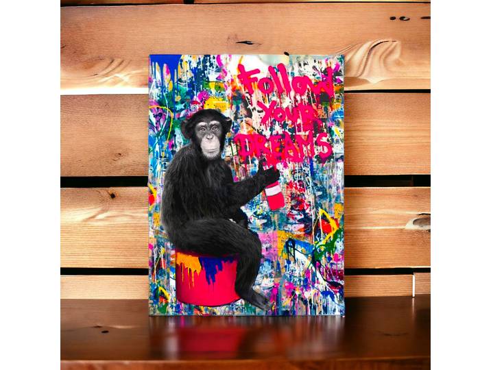 Tableau Décoratif Singe Pop art