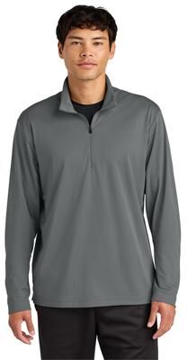 Sport-Tek ST672 Micropique Sport-Wick 1/4-Zip in Grey Concrete size XL