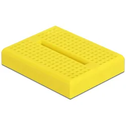 DELOCK Experimentier-Mini Steckbrett 170 Kontakte gelb
