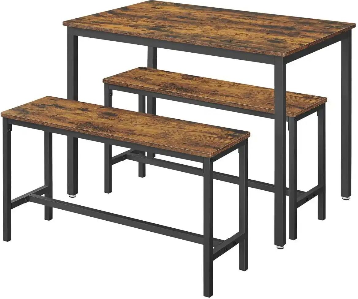 Höffner Sitzgruppe 3-er Set  Vasagle ¦ braun ¦ Maße (cm): B: 110 H: 75